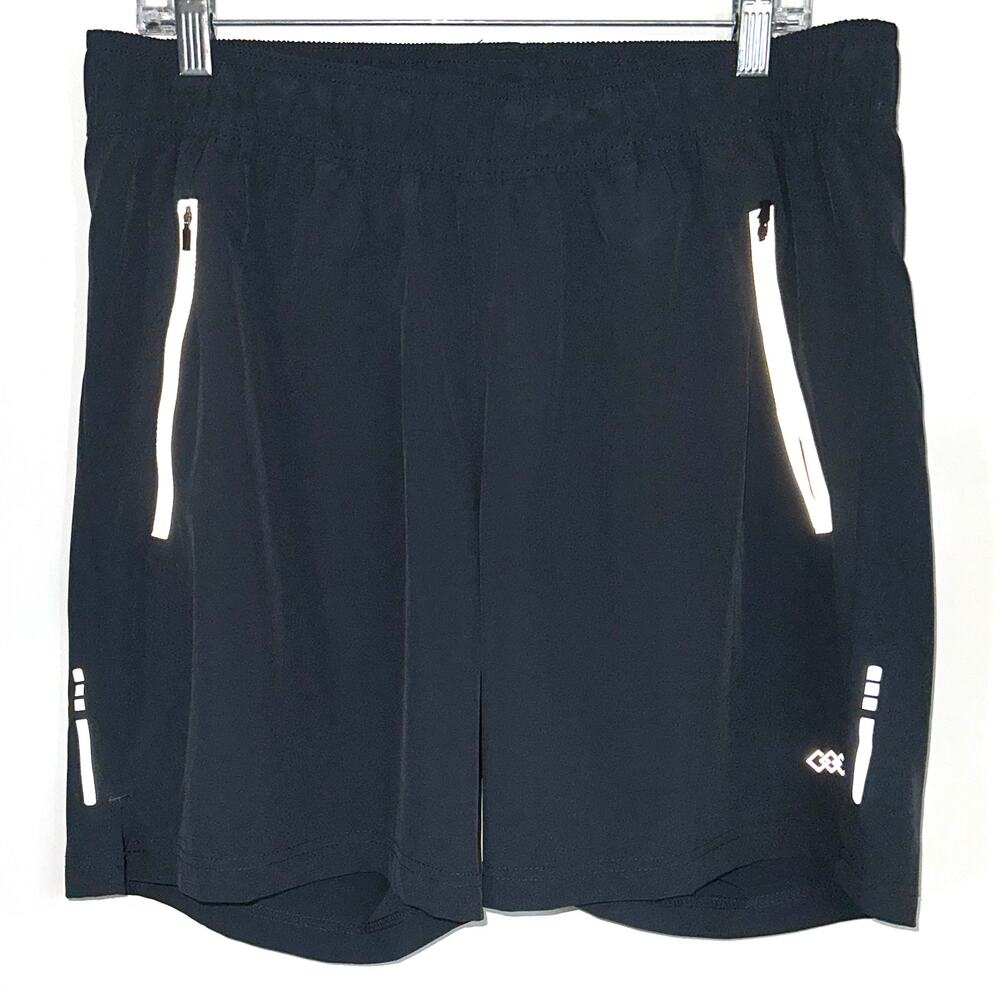 LEG3ND Men’s Dark Grey Reflective Quick Dry Running Athletic Shorts Size XL